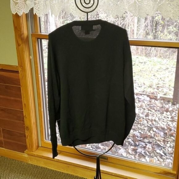 Byron Nelson Crewneck 79% Silk Aysymetrical Design Embroidered Sz L Sweater - Picture 5 of 10